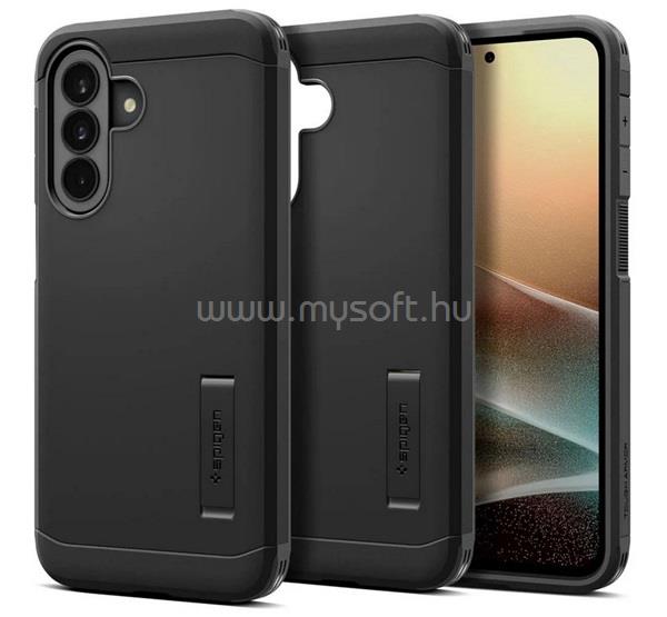 SPIGEN Samsung A37 5G TOUGH ARMOR szilikon telefonvédő ütésállóság, kitámasztó, FEKETE