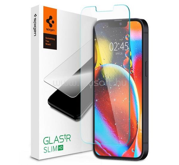 SPIGEN iPhone 17e / 16e / 14 TR SLIM HD képernyővédő üveg 2.5D, 9H, ÁTLÁTSZÓ