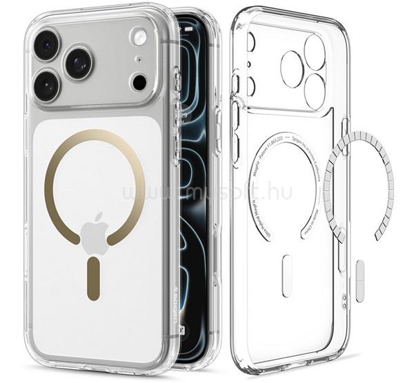 SPIGEN iPhone 18 Pro Max / 17 Pro Max SPIGEN ULTRA HYBRID MAG műanyag telefonvédő ütésállóság, MagSafe, ÁTLÁTSZÓ/ARANY