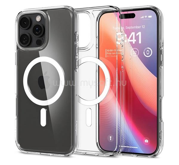 SPIGEN iPhone 16 Pro ULTRA HYBRID MAG műanyag telefonvédő ütésállóság, MagSafe, FEHÉR