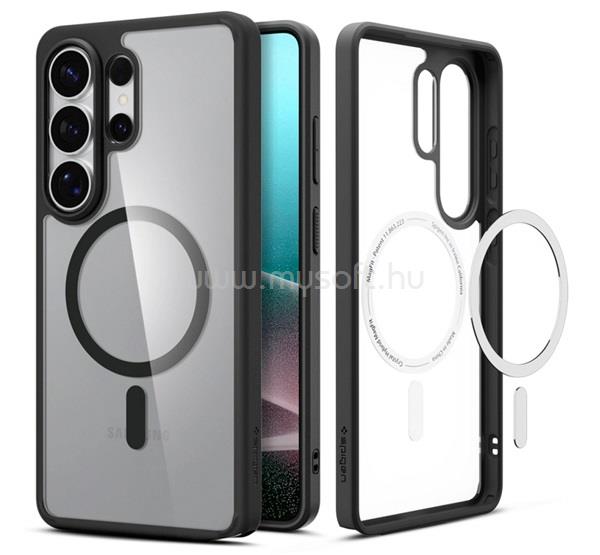 SPIGEN Samsung S26 Ultra SPIGEN ULTRA HYBRID MAG műanyag telefonvédő ütésállóság, MagSafe, FEKETE