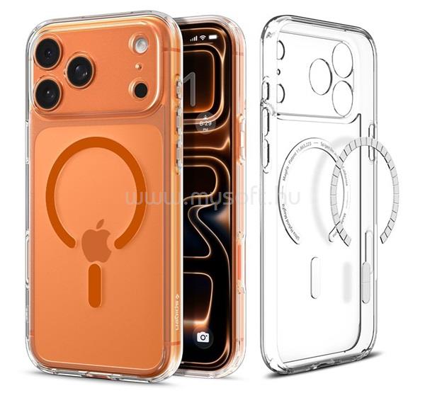 SPIGEN iPhone 18 Pro / 17 Pro SPIGEN ULTRA HYBRID MAG műanyag telefonvédő ütésállóság, MagSafe, NARANCSSÁRGA