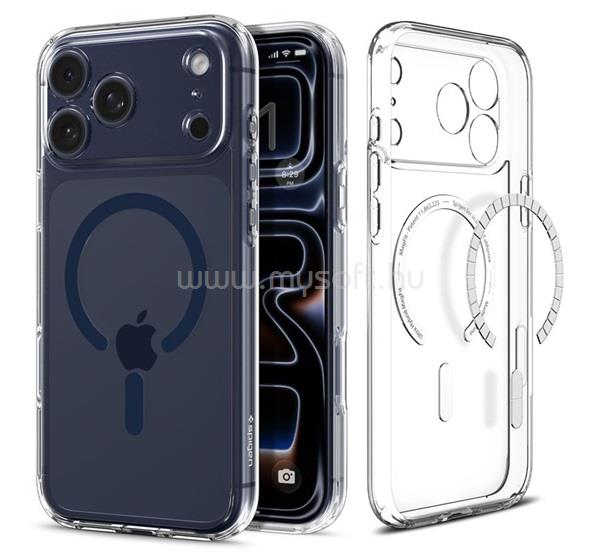 SPIGEN iPhone 18 Pro / 17 Pro SPIGEN ULTRA HYBRID MAG műanyag telefonvédő ütésállóság, MagSafe, SÖTÉTKÉK