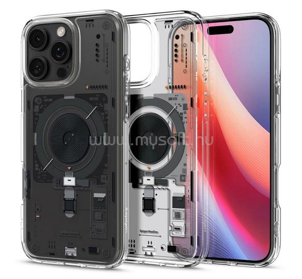SPIGEN iPhone 16 Pro SPIGEN ULTRA HYBRID MAG NEO ONE műanyag telefonvédő ütésállóság, MagSafe, ÁTLÁTSZÓ