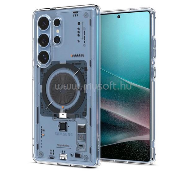 SPIGEN Samsung S25 Ultra SPIGEN ULTRA HYBRID MAG NEO ONE műanyag telefonvédő ütésállóság, MagSafe, ÁTLÁTSZÓ