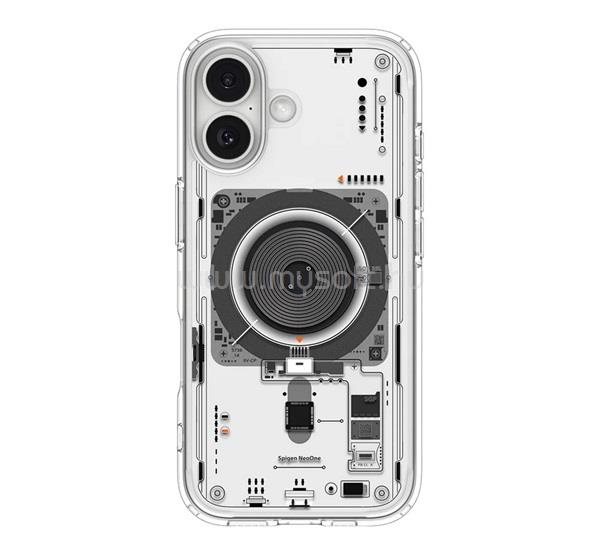 SPIGEN iPhone 17 SPIGEN ULTRA HYBRID MAG NEO ONE műanyag telefonvédő ütésállóság, MagSafe, ÁTLÁTSZÓ