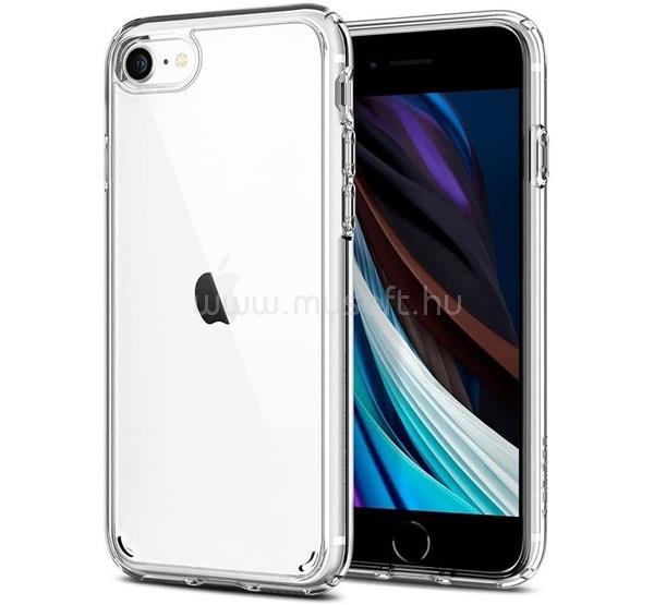 SPIGEN iPhone SE 3 (2022) / SE 2 (2020) SPIGEN ULTRA HYBRID műanyag telefonvédő ütésállóság, légpárnás keret, ÁTLÁTSZÓ