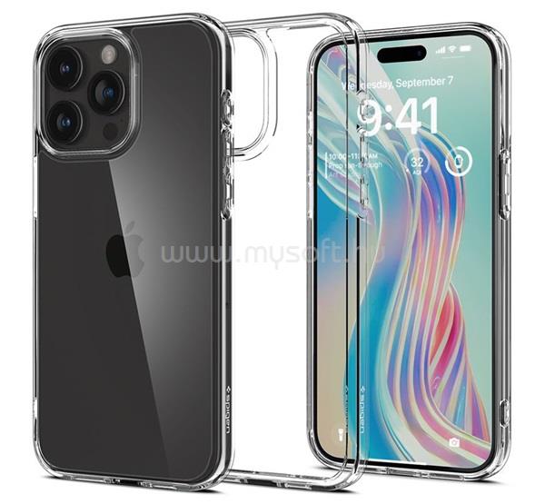 SPIGEN iPhone 15 Pro Max SPIGEN ULTRA HYBRID műanyag telefonvédő ütésállóság, légpárnás keret, ÁTLÁTSZÓ