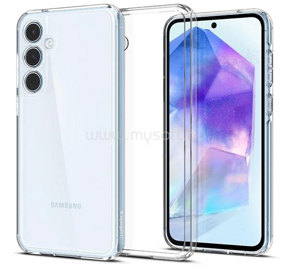 SPIGEN Samsung A55 5G ULTRA HYBRID műanyag telefonvédő ütésállóság, légpárnás keret, ÁTLÁTSZÓ