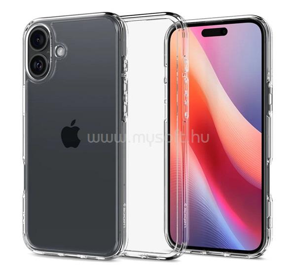 SPIGEN iPhone 16 ULTRA HYBRID műanyag telefonvédő ütésállóság, légpárnás keret, ÁTLÁTSZÓ