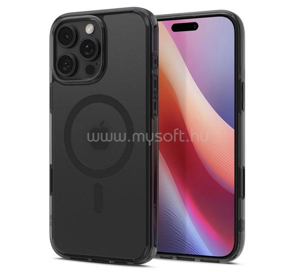 SPIGEN iPhone 16 Pro SPIGEN ULTRA HYBRID T MAG műanyag telefonvédő ütésállóság, MagSafe, FEKETE
