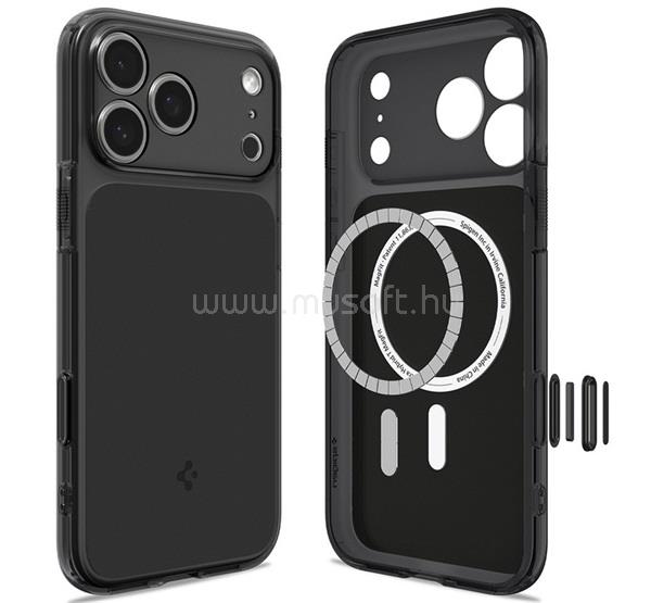 SPIGEN iPhone 18 Pro / 17 Pro SPIGEN ULTRA HYBRID T MAG műanyag telefonvédő ütésállóság, MagSafe, FEKETE