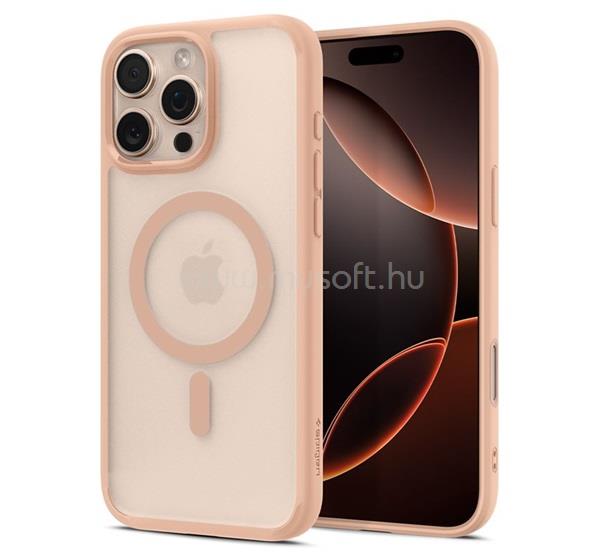 SPIGEN iPhone 16 Pro SPIGEN ULTRA HYBRID T MAG műanyag telefonvédő ütésállóság, MagSafe, ROZÉARANY