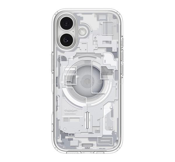SPIGEN iPhone 17 SPIGEN ULTRA HYBRID ZERO ONE műanyag telefonvédő ütésállóság, MagSafe, FEHÉR