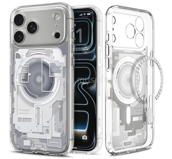 SPIGEN iPhone 18 Pro Max / 17 Pro Max SPIGEN ULTRA HYBRID ZERO ONE műanyag telefonvédő ütésállóság, MagSafe, FEHÉR