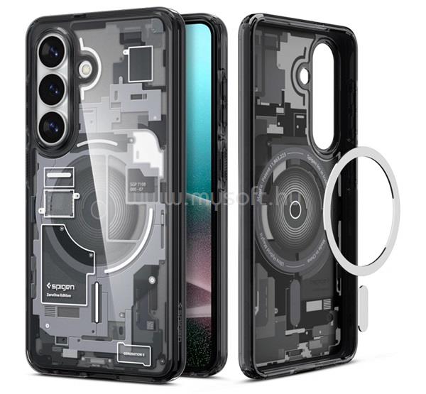 SPIGEN Samsung S26 SPIGEN ULTRA HYBRID ZERO ONE műanyag telefonvédő ütésállóság, MagSafe, FEKETE