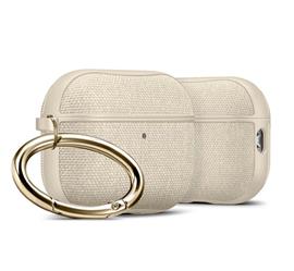 SPIGEN URBAN FIT szilikon tok karabíner, textil bevonat, BÉZS Apple AirPods Pro 3 ACS10020 small
