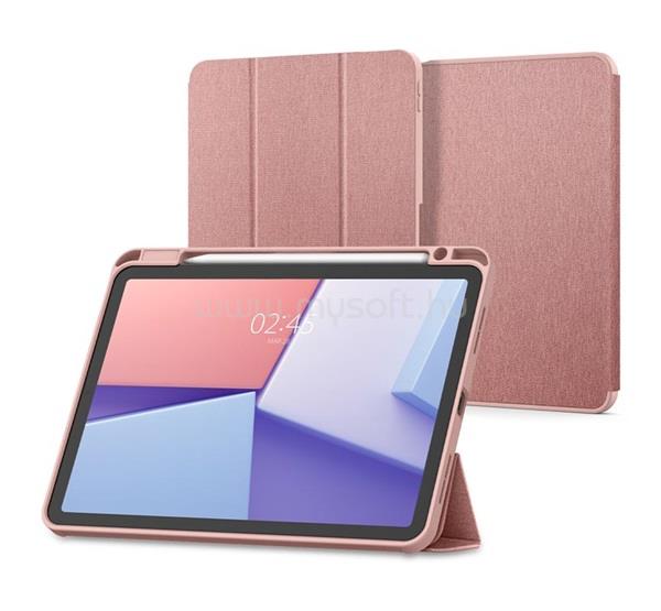 SPIGEN IPAD Air 11 (2026) / Air 11 (2025) / Air 11 (2024) URBAN FIT tok álló FLIP, textil minta, ROZÉARANY