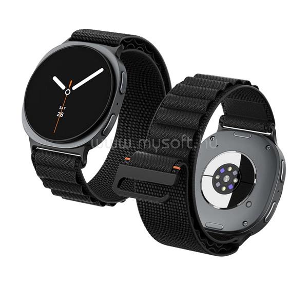 SPIGEN Samsung Watch 9 eSIM 44mm / 9 eSIM 40mm / 9 44mm SPIGEN WBF1 pótszíj egyedi méret, állítható, FEKETE
