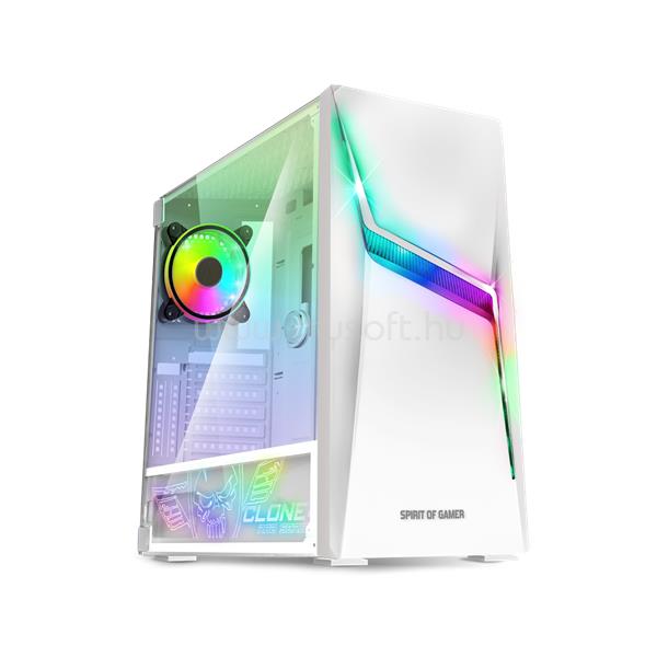 SPIRIT OF GAMER CLONE 4 White fehér (táp nélküli) ablakos ATX ház