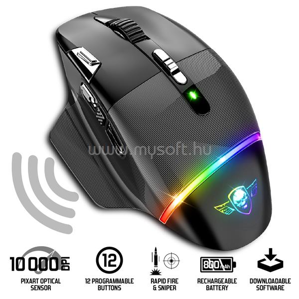 SPIRIT OF GAMER XPERT-M800 vezeték nélküli gamer egér (fekete)