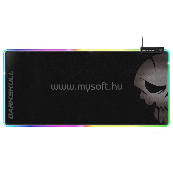SPIRIT OF GAMER Egérpad - Darkskull RGB Mouse Pad XXXL (RGB háttérvilágítás, USB Hub, 900 x 400 x 4mm; fekete)