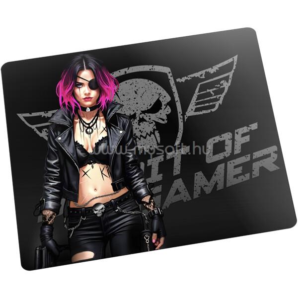 SPIRIT OF GAMER Egérpad - Phantom (420 x 330 x 4mm; varrott szélek; üveg felület; fekete)