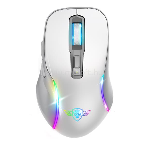 SPIRIT OF GAMER ELITE-M50 vezeték nélküli gamer egér (Optikai, 8000DPI, 1000Hz, 6 programozható gomb, RGB, fehér)