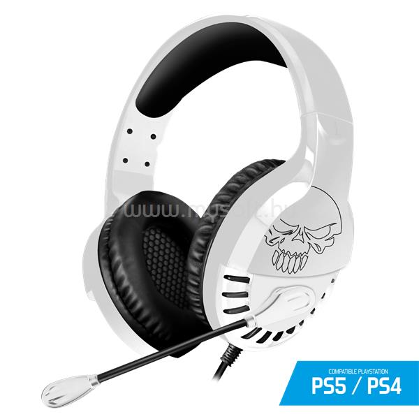 SPIRIT OF GAMER PRO-H3 Playstation Gaming headset (PS4/PS5, 3.5mm jack, hangerőszabályzó, 1m kábel, fehér)