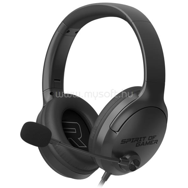 SPIRIT OF GAMER PRO-H4 vezetékes headset (MultiPlatform, 3.5mm jack, hangerőszabályzó, fekete)