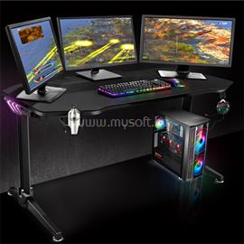 SPIRIT OF GAMER Gamer Asztal - Headquarter 400 (MDF lap, fém lábak, fekete, RGB LED háttérvilágítás, 140 x 60 x 1,8 cm) SPIRIT_OF_GAMER_SOG-DESK400 small