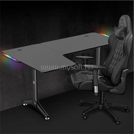 SPIRIT OF GAMER Gamer Asztal - Headquarter 600 L (MDF lap, fém lábak, fekete, RGB LED háttérvilágítás, 140 x 60 x 75cm) SPIRIT_OF_GAMER_SOG-DESK600L small