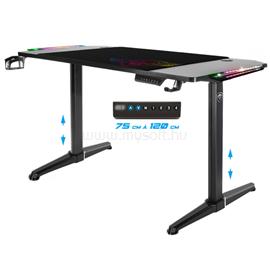 SPIRIT OF GAMER Gamer Asztal - Headquarter 800 (MDF lap, fém lábak, fekete, RGB LED háttérvilágítás, 140 x 60 x 1,6 cm) SPIRIT_OF_GAMER_SOG-DESK800 small