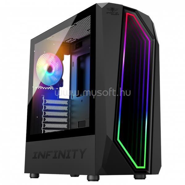 SPIRIT OF GAMER INFINITY Black fekete (táp nélküli) ablakos ATX ház