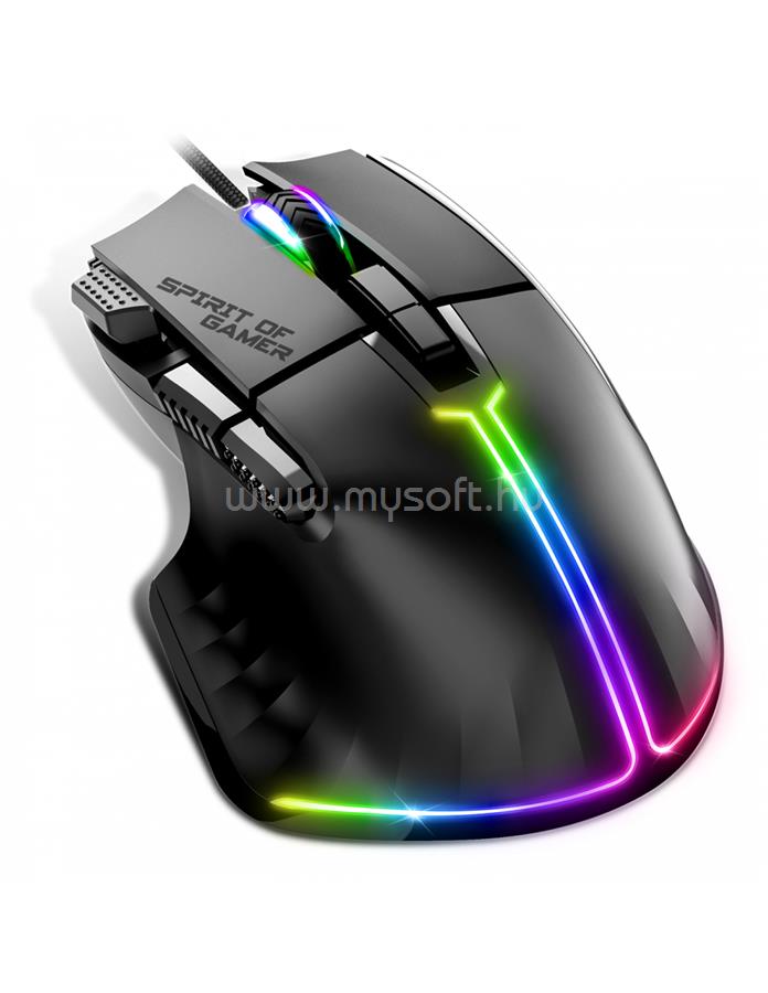 SPIRIT OF GAMER PRO-M5 RGB gamer vezetékes egér (fekete)