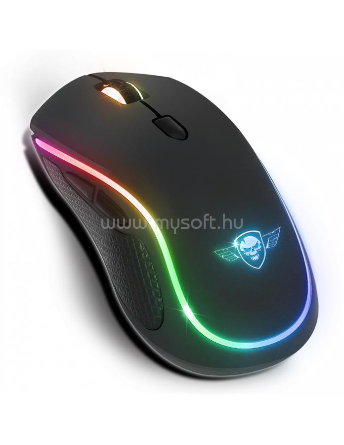 SPIRIT OF GAMER PRO-M9 vezeték nélküli Gaming egér (Optikai, 4200DPI, 6 programozható gomb, Max.: 10m, fekete)