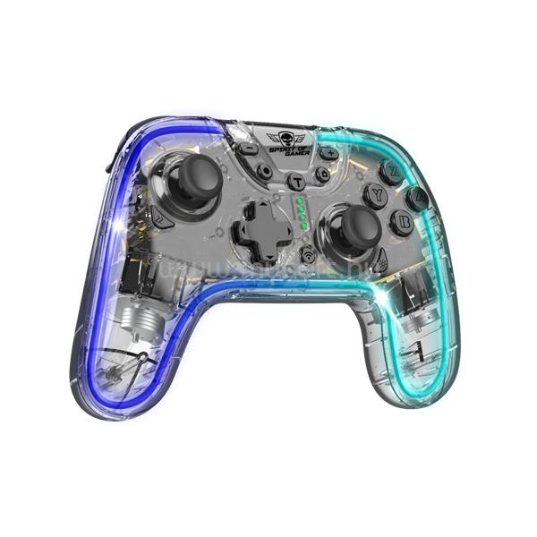 SPIRIT OF GAMER Pulse Bluetooth vezeték nélküli gamepad (BT, Vibration, PC/iOS/Android kompatibilis, fekete-kék)