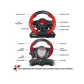SPIRIT OF GAMER RACE WHEEL PRO 1 kormány (kormány+pedálok, PC kompatibilis, fekete/piros) SPIRIT_OF_GAMER_SOG-RWP1 small