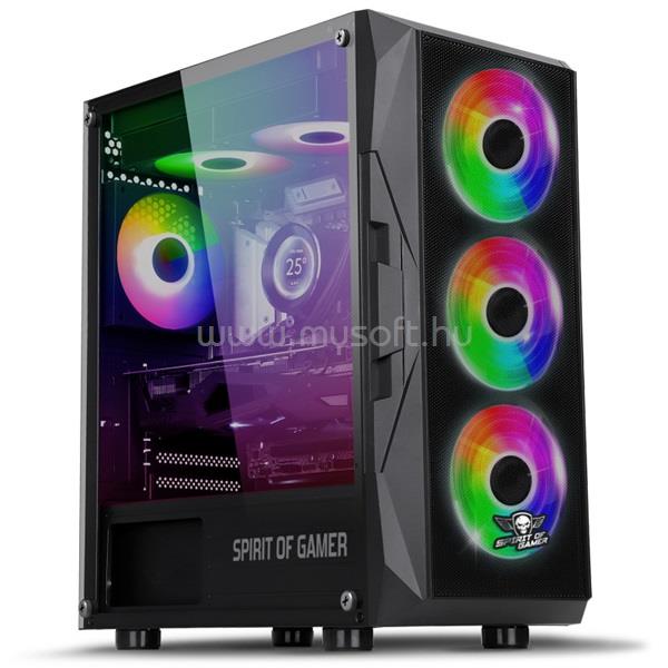 SPIRIT OF GAMER Rogue VII RGB fekete (táp nélküli) ablakos ATX ház