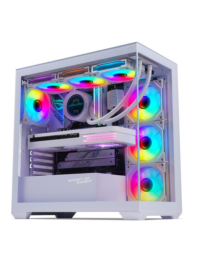 SPIRIT OF GAMER SPARK Arctic fehér (táp nélküli) ablakos ATX ház