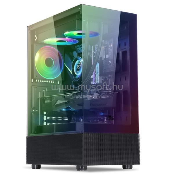 SPIRIT OF GAMER SPECTRA Black fekete (táp nélküli) ablakos ATX ház