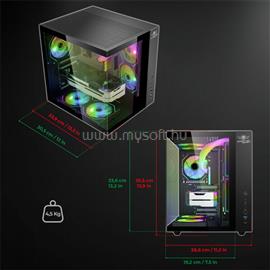 SPIRIT OF GAMER Számítógépház - BANDIT GT (fekete, ablakos, 3x12cm ventilátor, alsó táp,  ATX, 1x USB-C, 3x USB-A) SPIRIT_OF_GAMER_8505RA small