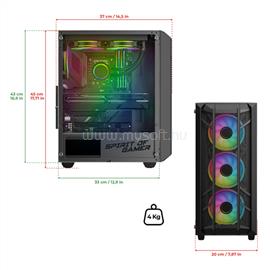SPIRIT OF GAMER Számítógépház - REBEL NX Black (fekete, ablakos, 4x12cm ventilátor, alsó táp,  ATX, 1xUSB3.0, 2xUSB2.0) SPIRIT_OF_GAMER_8501RA small