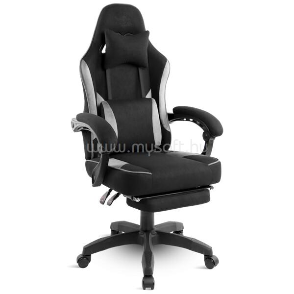 SPIRIT OF GAMER szék - RAVEN (állítható dőlés/magasság; kihajtható lábtartó; max.120kg-ig, fekete)