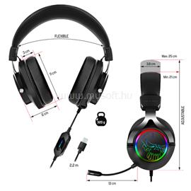 SPIRIT OF GAMER vezetékes Fejhallgató - MIC-XH600 (MultiPlatform, 7.1, mikrofon, hangerőszabályzó, nagy-párnás, fekete) SPIRIT_OF_GAMER_MIC-XH600 small