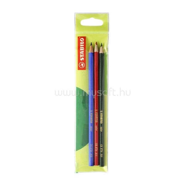 STABILO 3db-os piros,kék,zöld színű színes ceruza