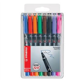 STABILO Alkoholos marker készlet 0,4mm, OHPen S, 8 klf. szín STABILO_42386 small