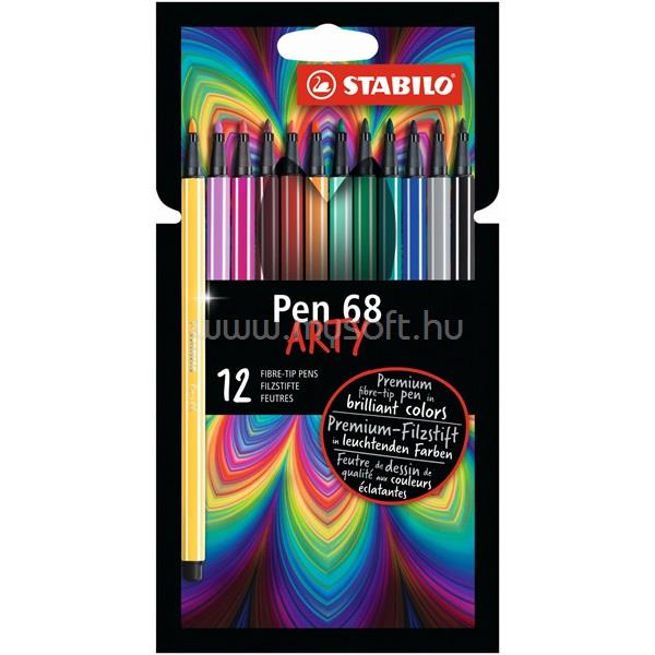 STABILO ARTY Pen 68 12db-os vegyes színű filctoll készlet