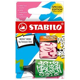 STABILO BOSS MINI by Snooze One 3 db-os (zöld/pink/narancs) szövegkiemelő készlet STABILO_07/03-71 small