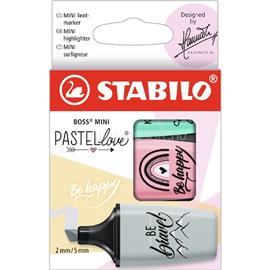 STABILO BOSS MINI Pastellove 3 db/csomag vegyes színű szövegkiemelő STABILO_07/03-49 small